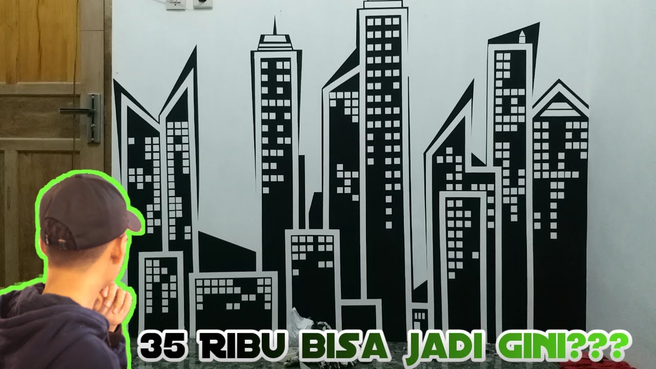 CARA MENGECAT DINDING KAMAR MOTIF GEDUNG KEREN
