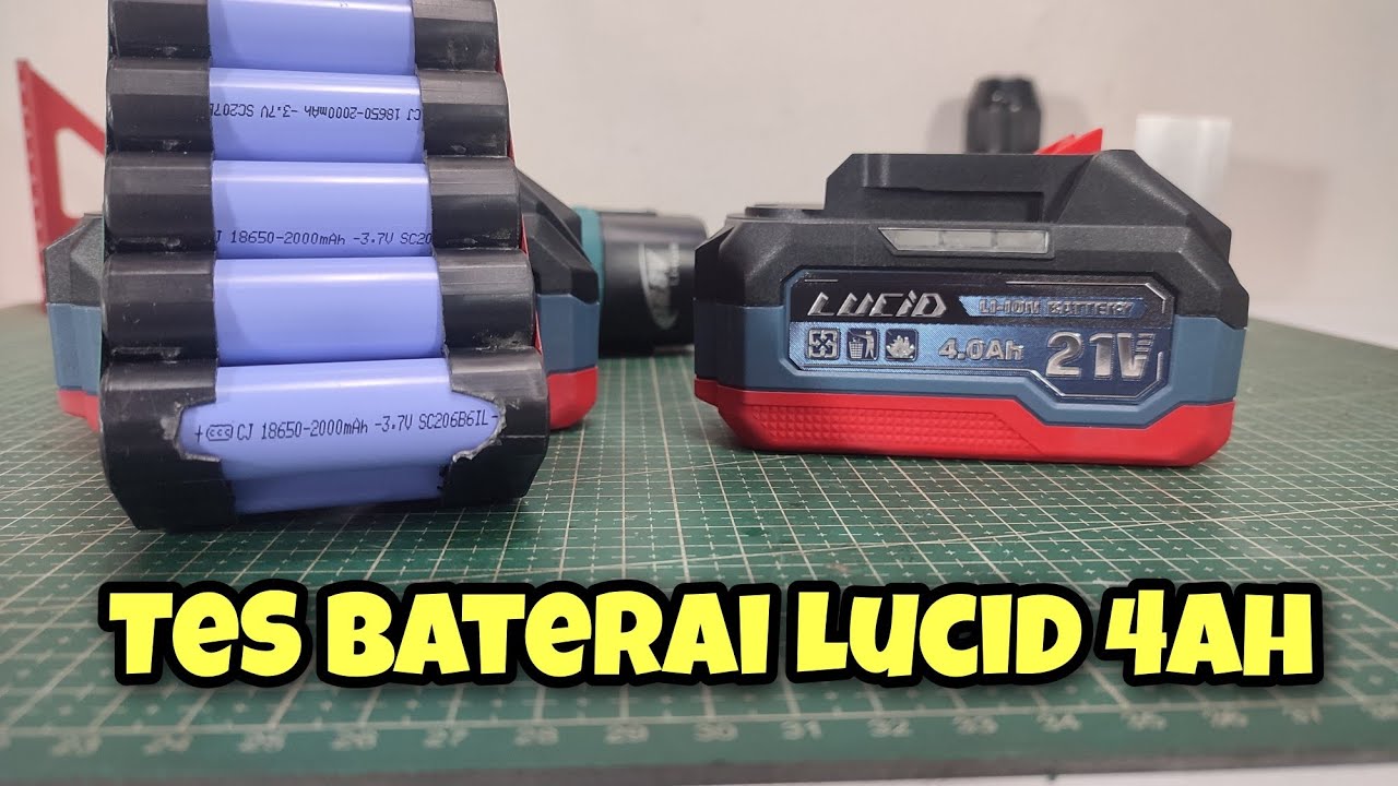 Tes Kapasitas Real Baterai Lucid Bawaan Gerinda Cordless Lucid Brushless 20v LXT
