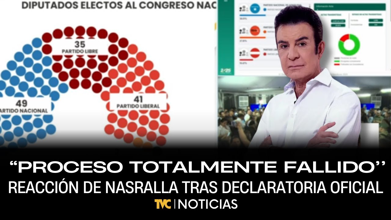 Salvador Nasralla reacciona a declaratoria oficial emitida por parte del CNE