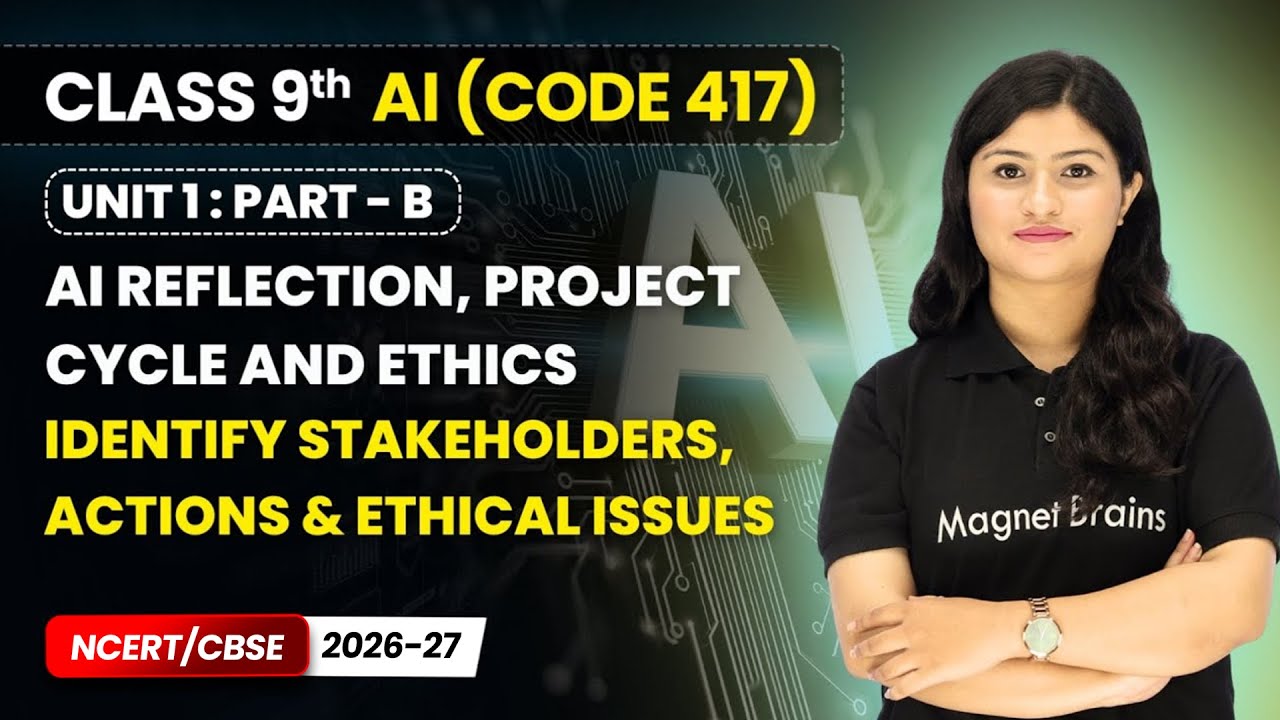 Identify Stakeholders, Actions & Ethical Issues | Class 9 AI | Unit 1 (CODE 417) Part B | CBSE 2025