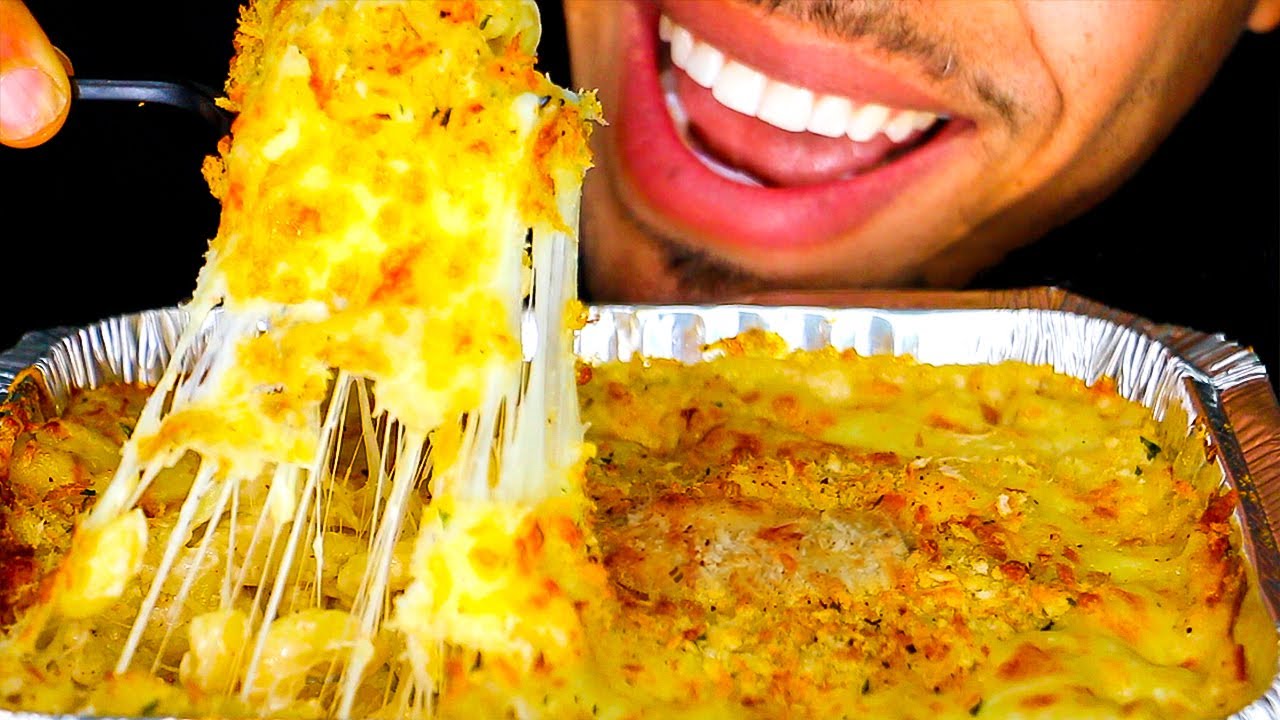 ASMR CHEESIEST MAC & CHEESE MUKBANG 먹방 STIRRING EATING MACARONI AND CHEESE NO TALKING JERRY