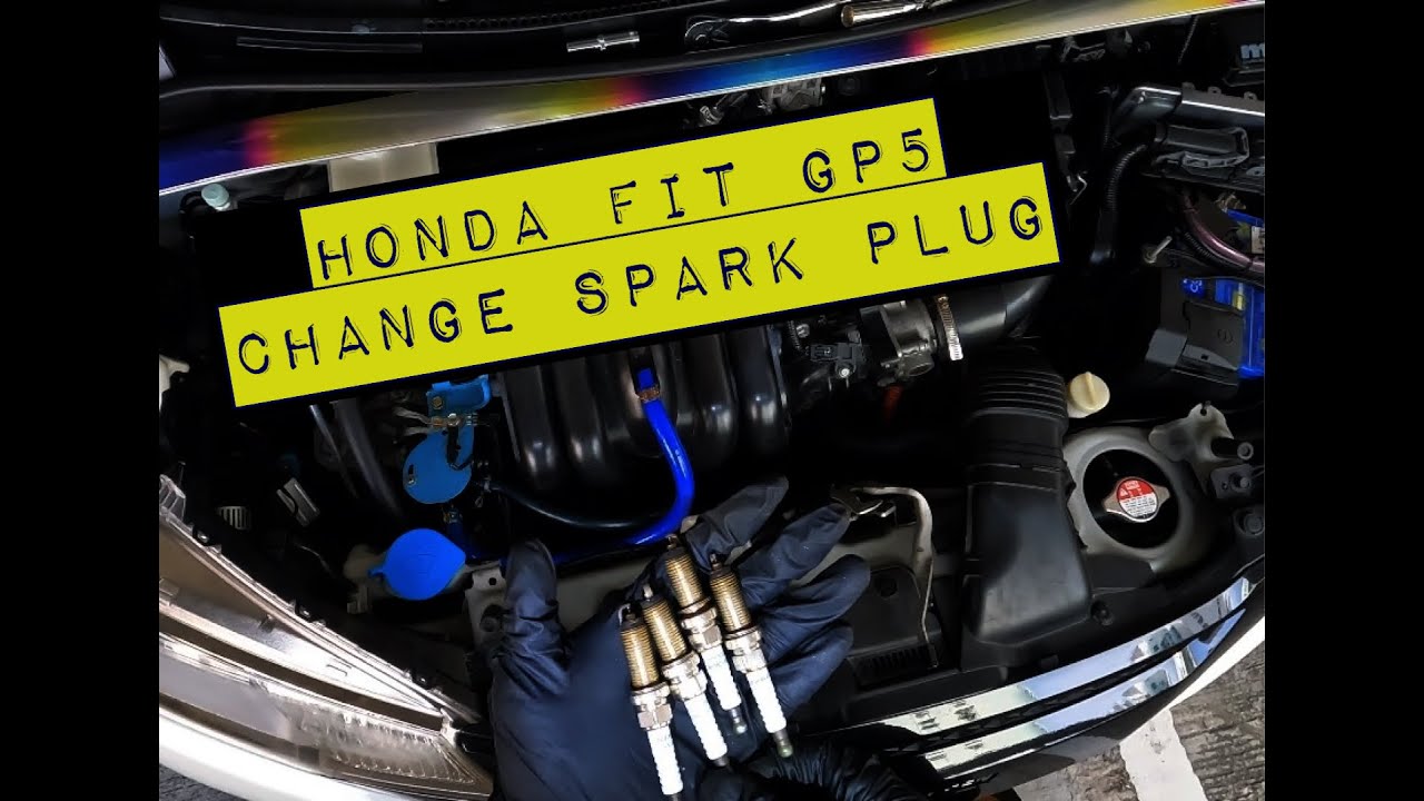 Honda Fit GK5 GP5 Hybrid NGK Spark Plug Change 更換GP5 NGK 原廠火咀