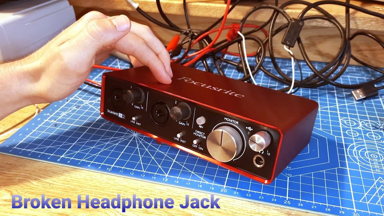 Ремонт аудиоинтерфейса Focusrite Scarlett 2i2 (сломанный разъем для наушников)