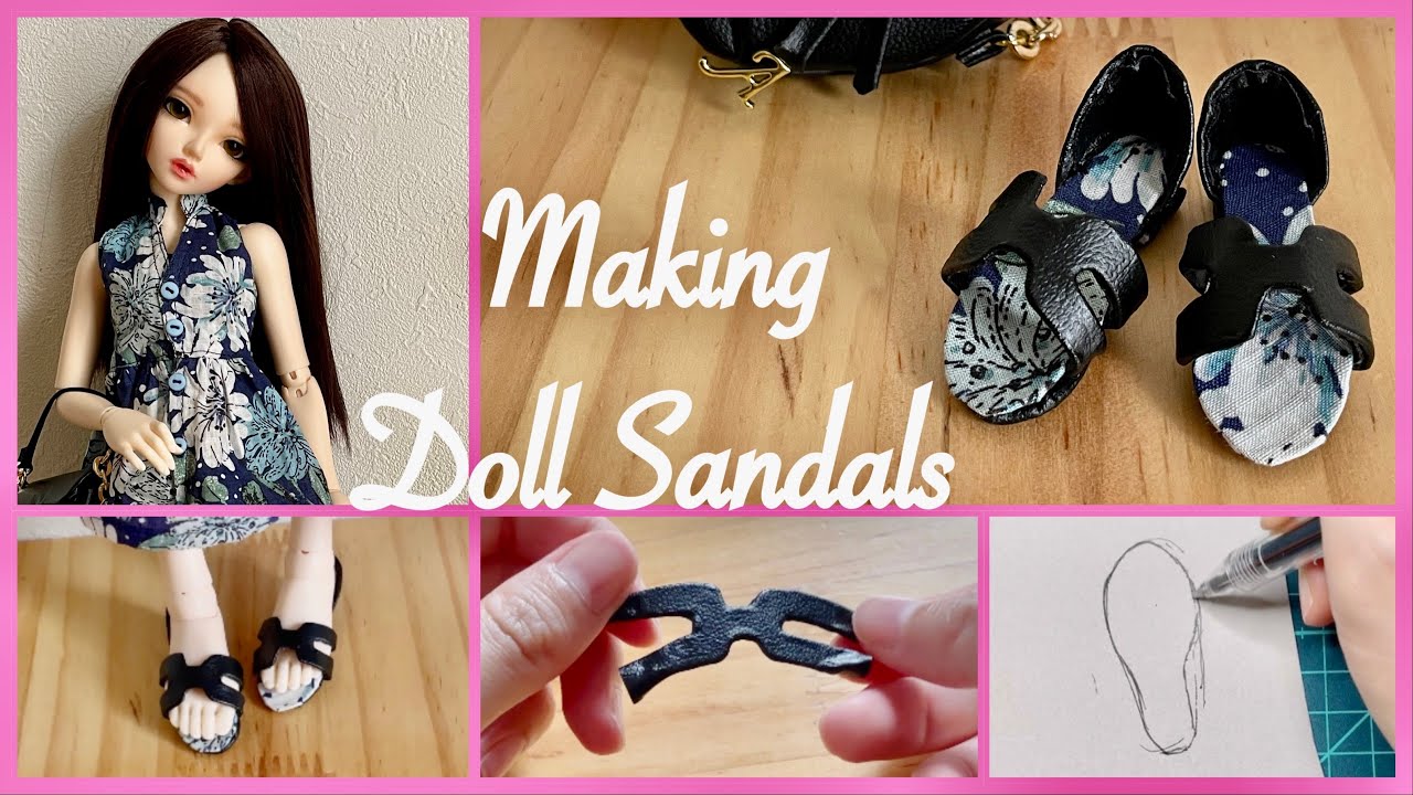 【BJD Shoes Making】ドール用ミニチュアサンダルの作り方 minifee