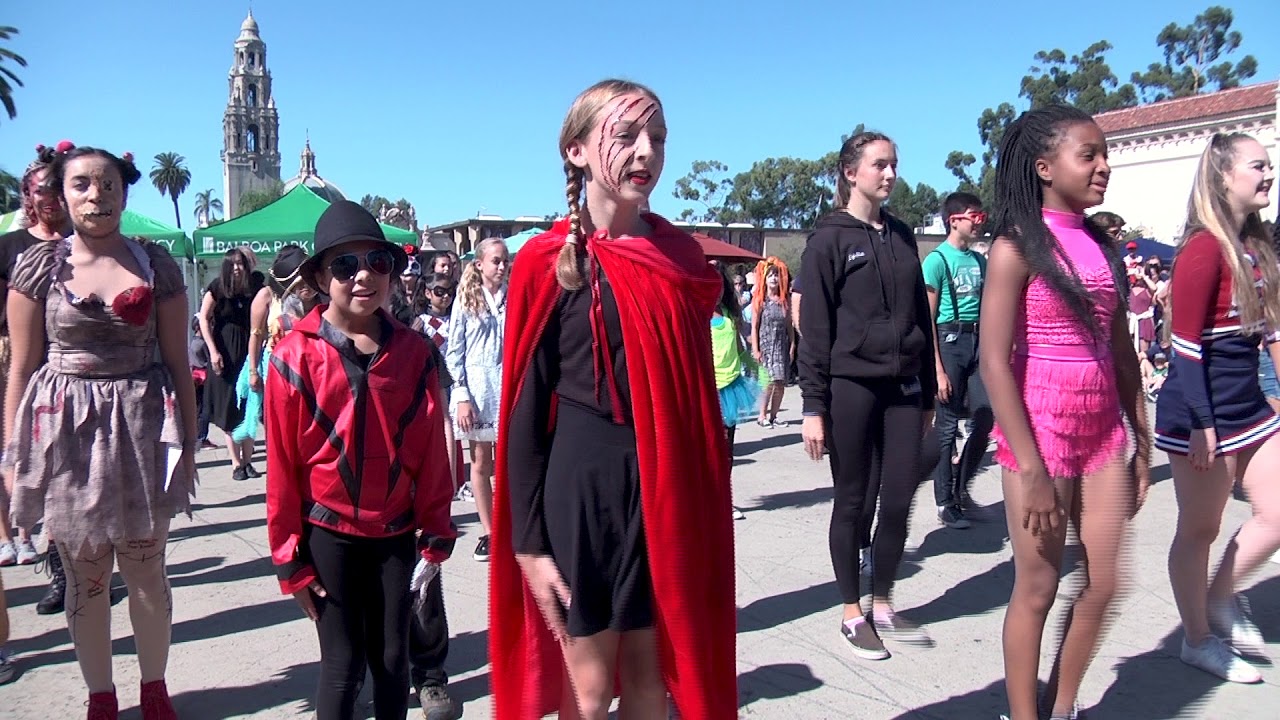 Thriller Flash Mob at 2018 Halloween Family Day in Balboa Park