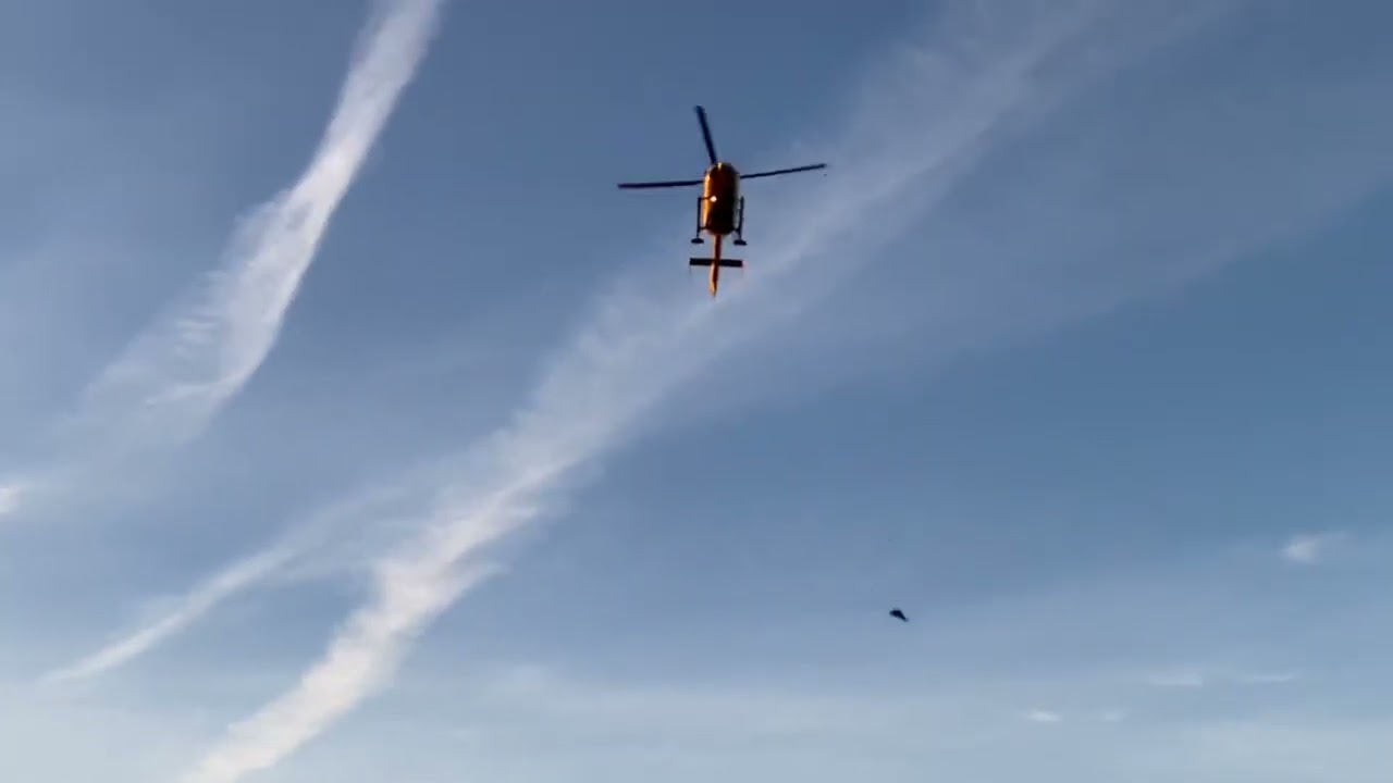 Landung Rettungshubschrauber Christoph 33 [D-HBYA] in Finsterwalde