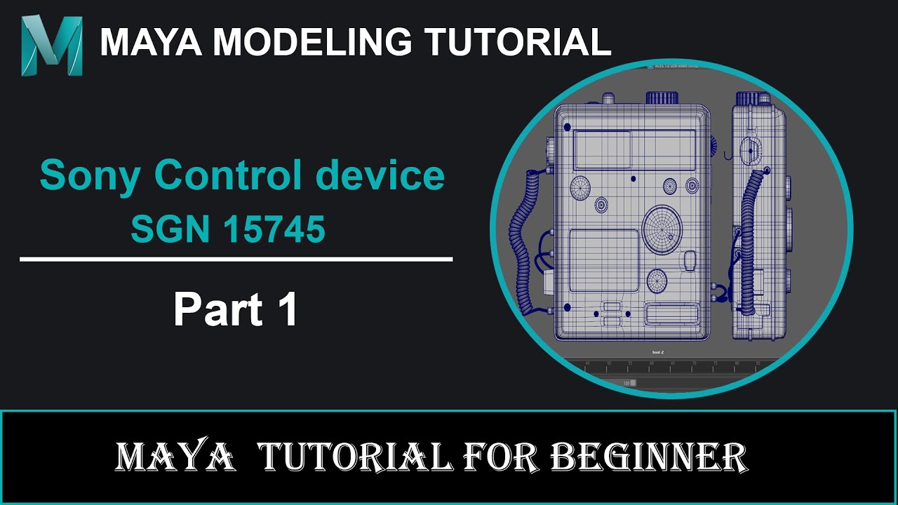 Maya Modeling Tutorial Game Asset Control device SGN 15745 Part 1