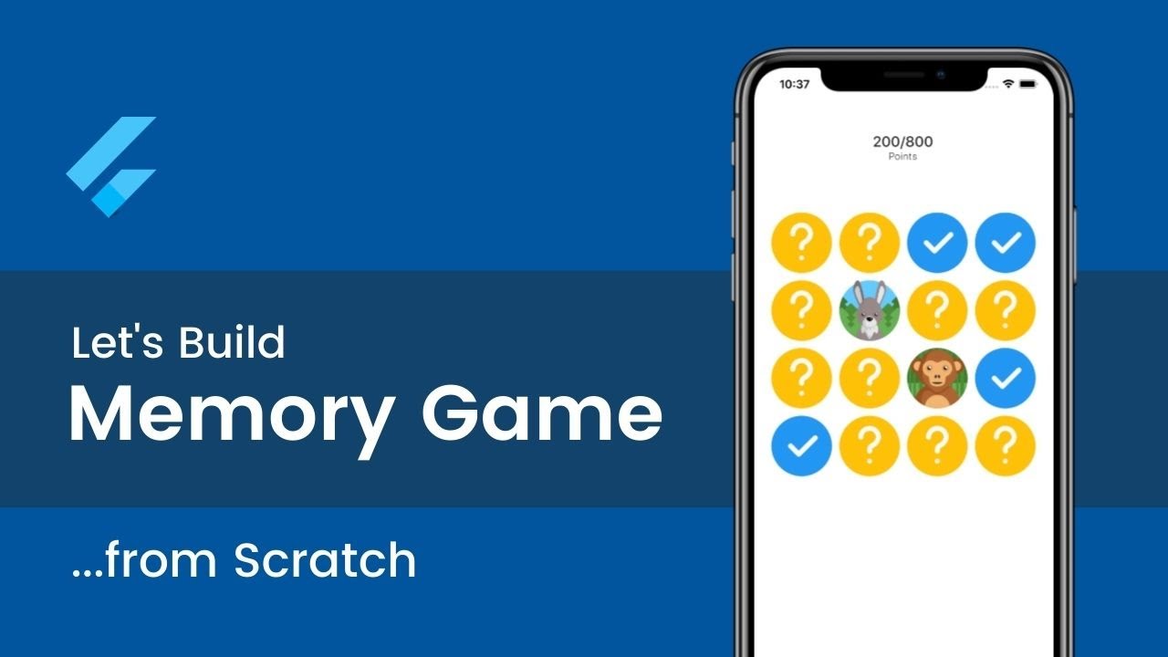 Build Memory Game App with Flutter | Flutter Tutorial For Beginners