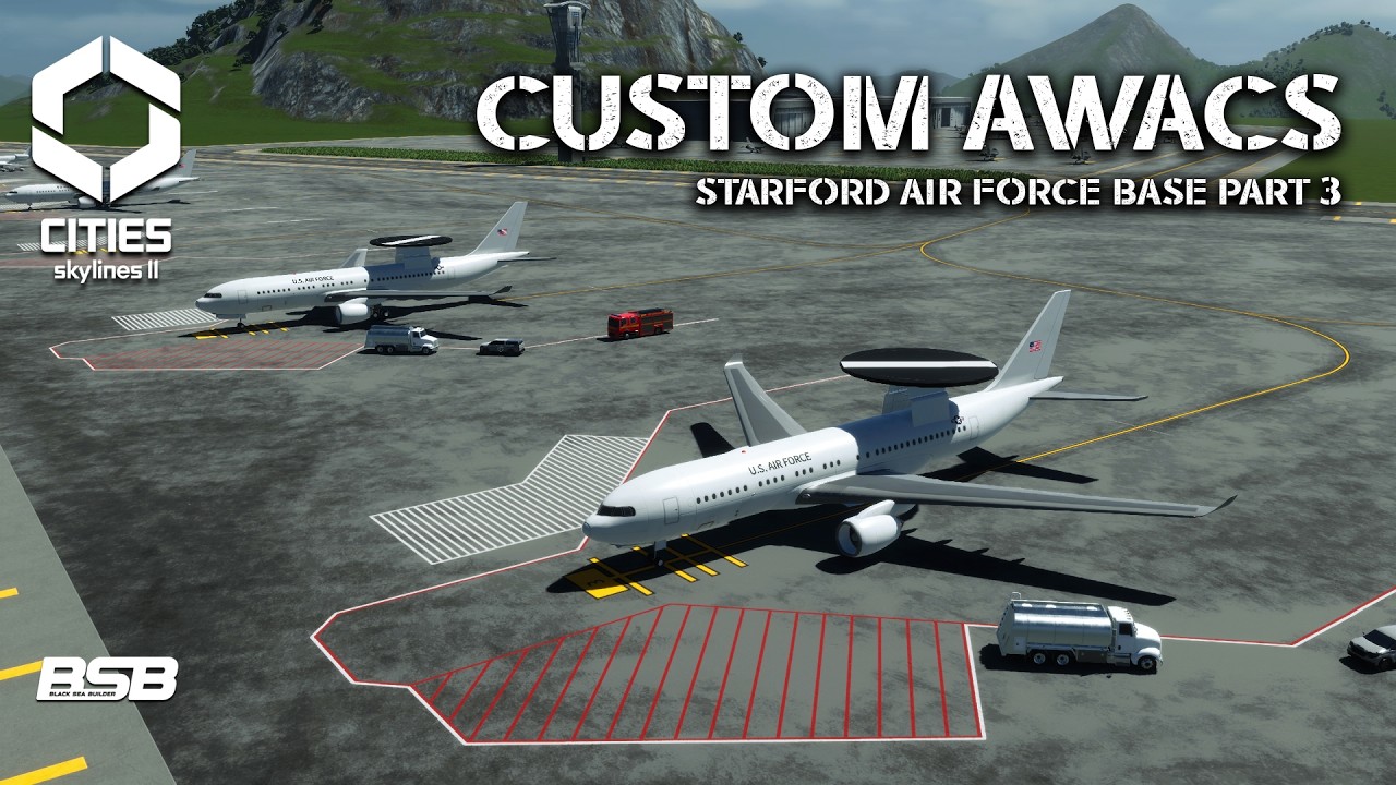 How to MAKE custom AWACS, Air Force Base Part 3 || Cities: Skylines 2