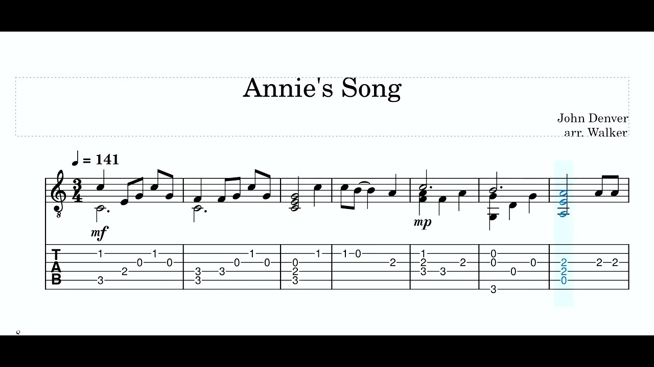 Annie's Song- John Denver- Trinity College London - Acoustic Guitar Grade 3