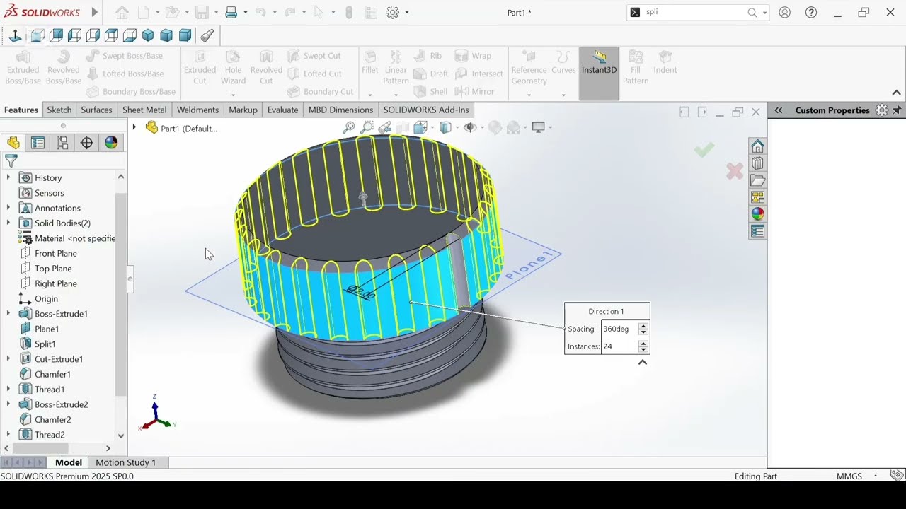 Learn How to Design a 3D Printable Cylindrical Container with a Threaded Lid – Step by Step!