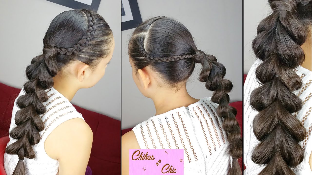Lace Braids into Pull Through Braid | Easy Hairstyles | Hairstyles for School