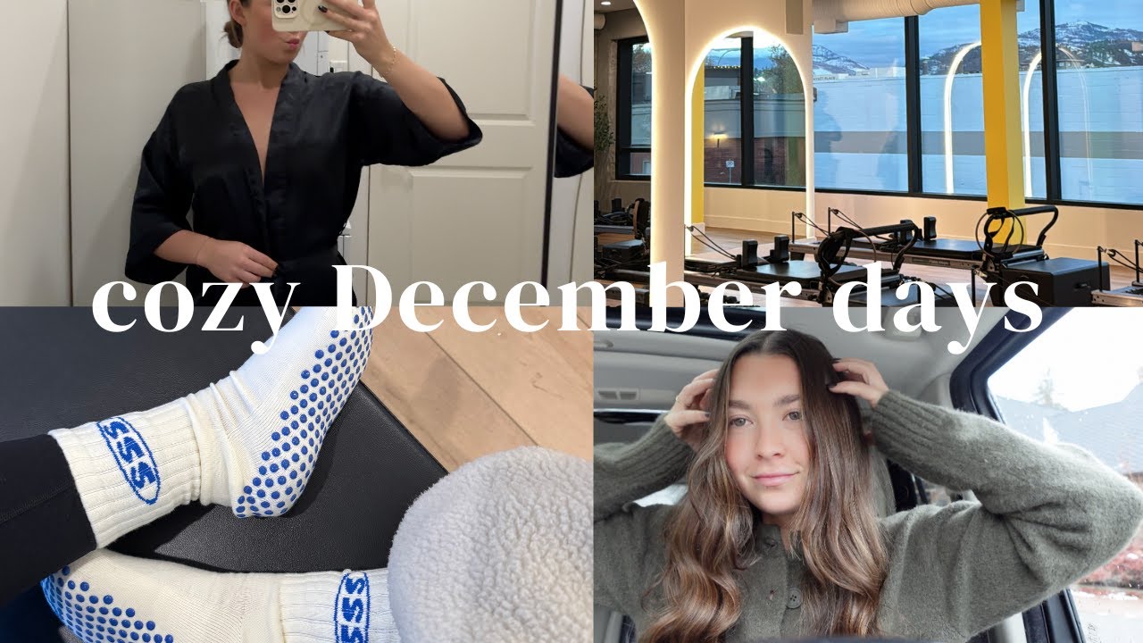 Cozy December Days: pilates workouts, spray tan, coffee shops, home vlog