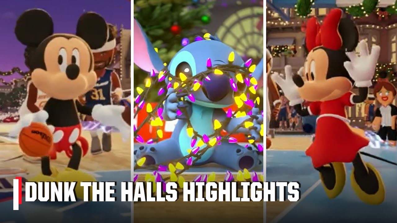 DUNK THE HALLS HIGHLIGHTS 🏀 Mickey & friends in Cavaliers 🆚 Knicks on Christmas Day 🎄 | NBA on ESPN