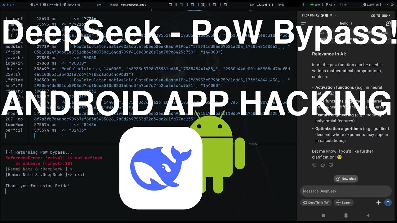 Mobile Hacking | DeepSeek PoW Calculator Bypass with FRIDA