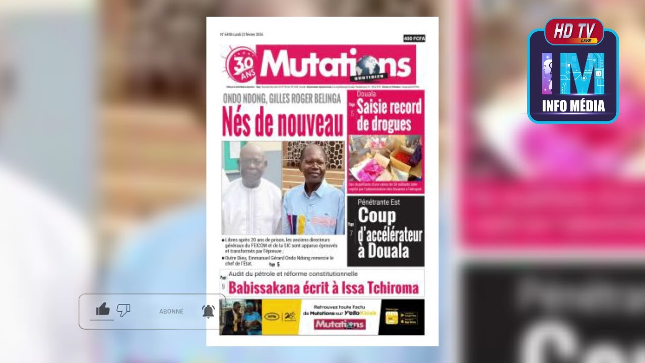 Revue de presse du Lundi 23 Février 2026