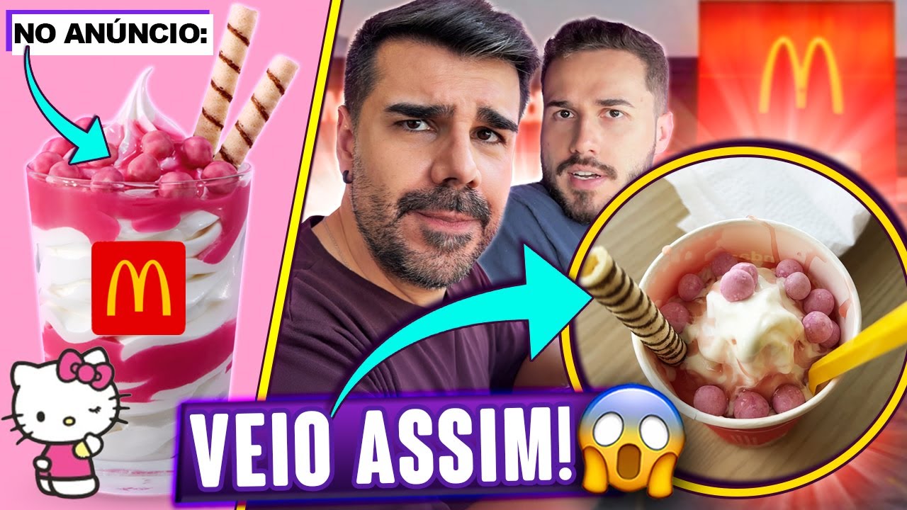 VIAJAMOS PRA CONSEGUIR PROVAR A SOBREMESA DA HELLO KITTY NO MCDONALD&rsquo;S! VALEU A PENA?🥺 - Titi Fabri