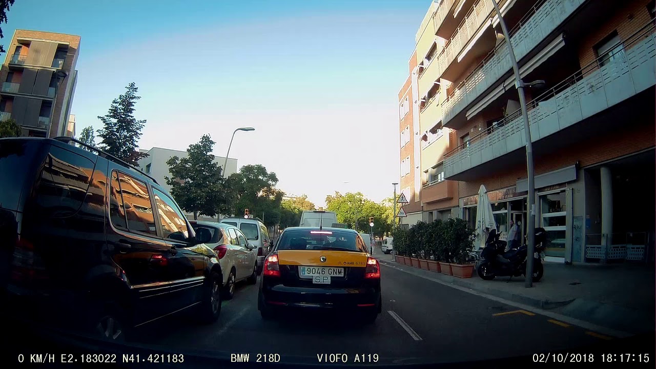VIOFO A119. TIME LAPSE 200ms. Driving Around Barcelona