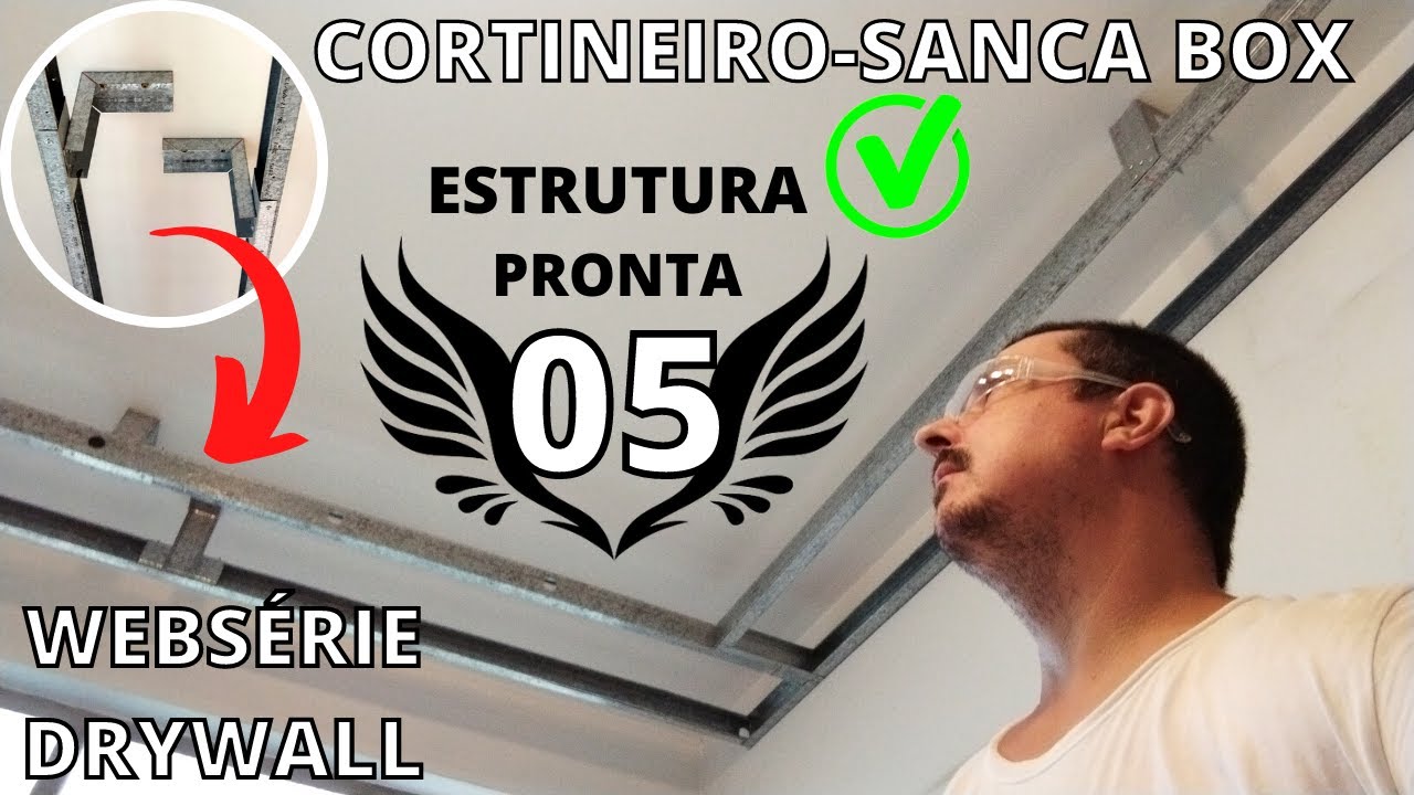 CORTINEIRO DRYWALL ILUMINADO TETO SALA ESTRUTURA DE PERFIL MONTANTE