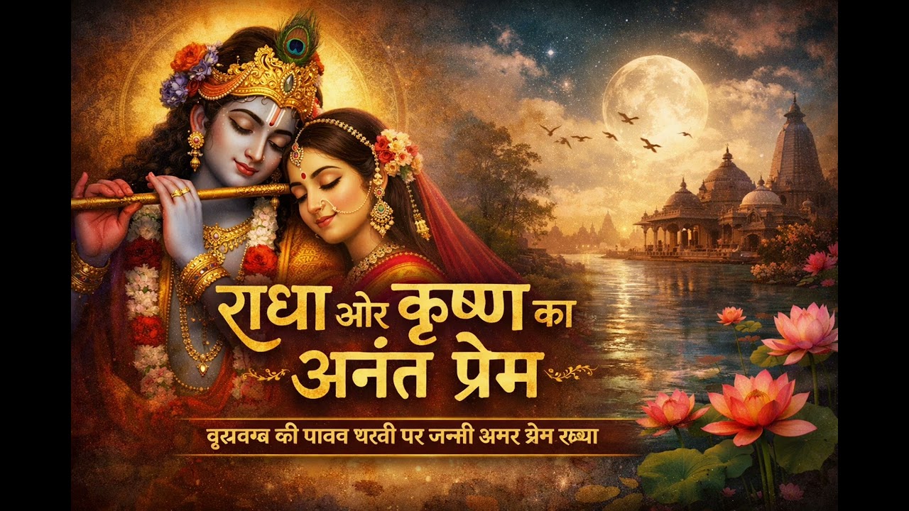 राधा और कृष्ण का अनंत प्रेम: वृंदावन की पावन धरती पर जन्मी अमर प्रेम कथा
