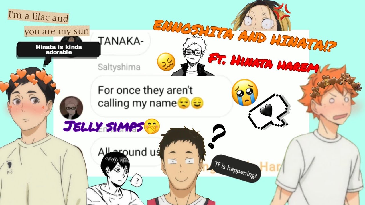Haikyuu lyric prank || Ennoshita and Hinata pranking the Harem || ft.Ennohina ( yes a Rareship) 😗👌