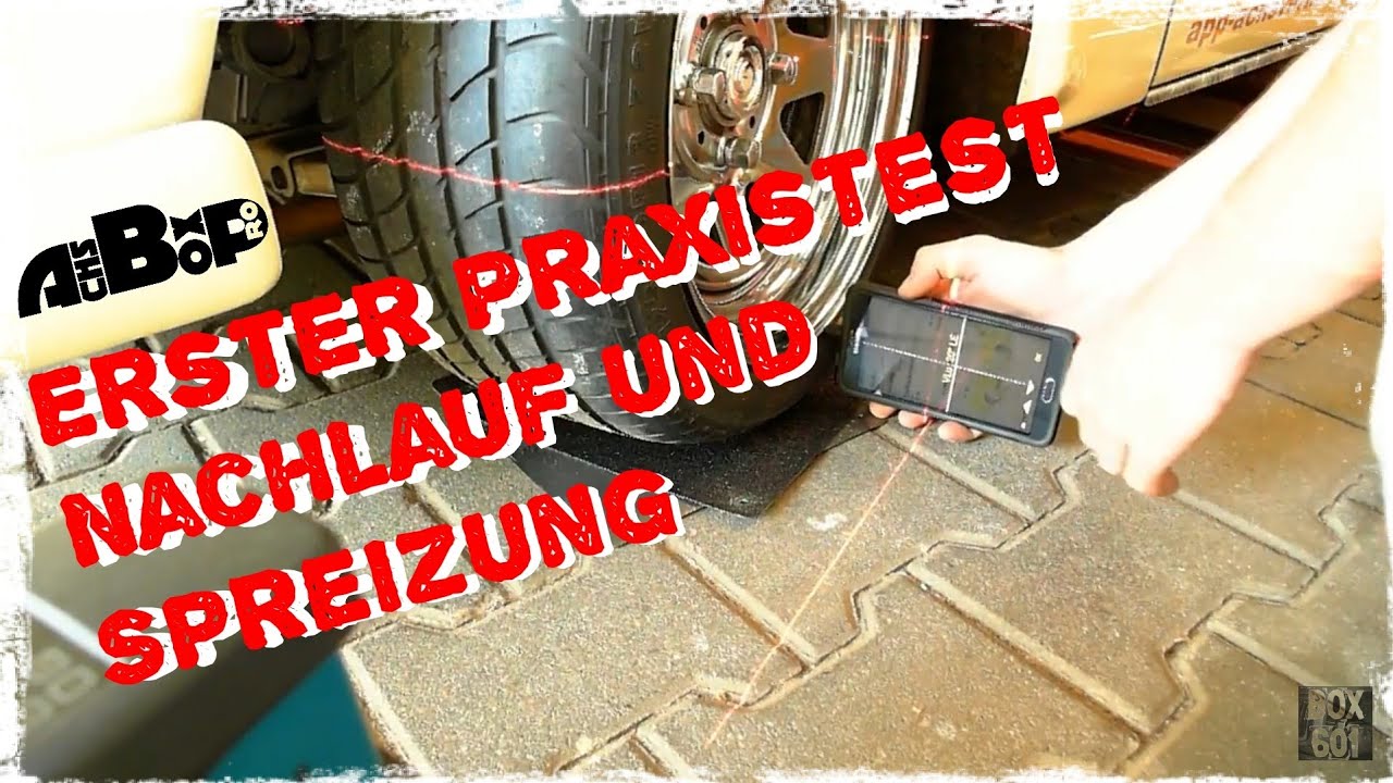 AchsBoxPro - Erster Praxis-Test Nachlauf, Spreizung und Spurdifferenzwinkel