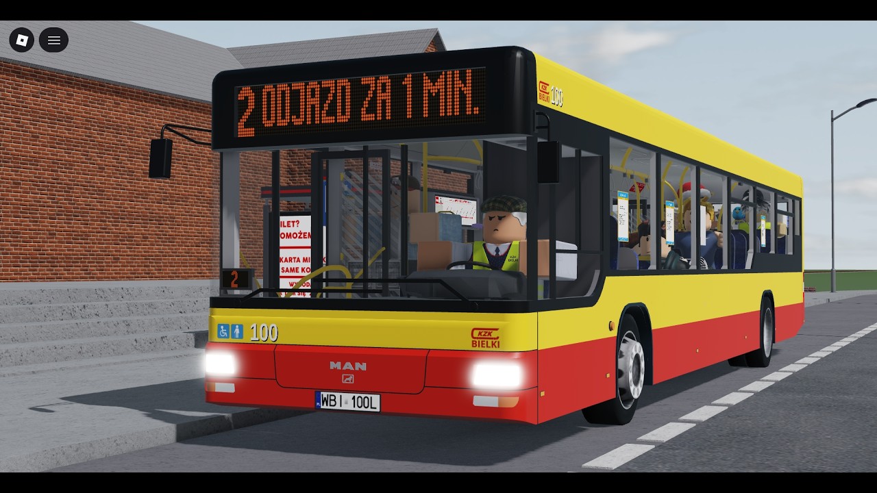 Roblox: KZK Bielki - MAN NL263 #100 Linia 2