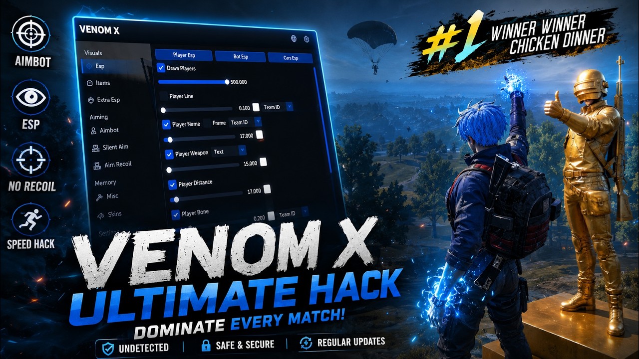 😱 VENOM X PUBG Mobile Hack 🔥 | ESP + AIMBOT + NO RECOIL