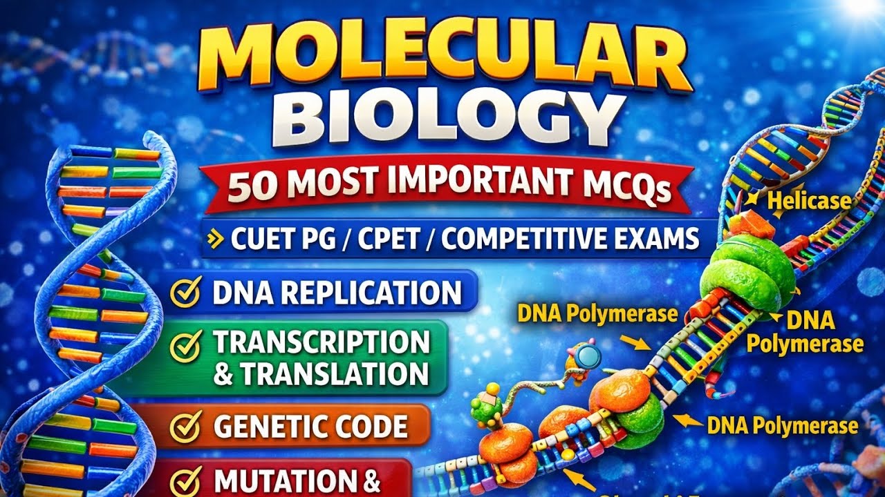 Molecular biology Top most 50 MCQ in just 5 minutes 