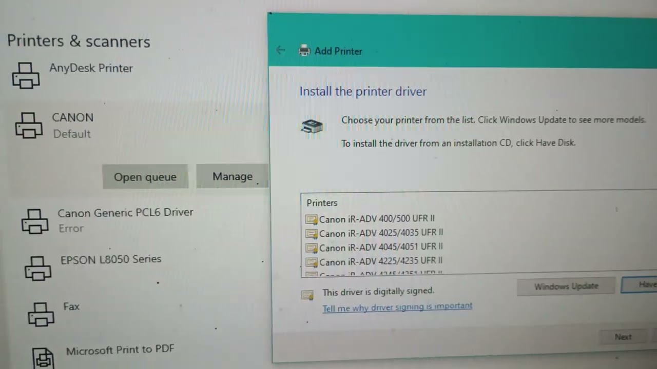Canon ir advance 4235 computer lo installation చేయడం ఎలా? 