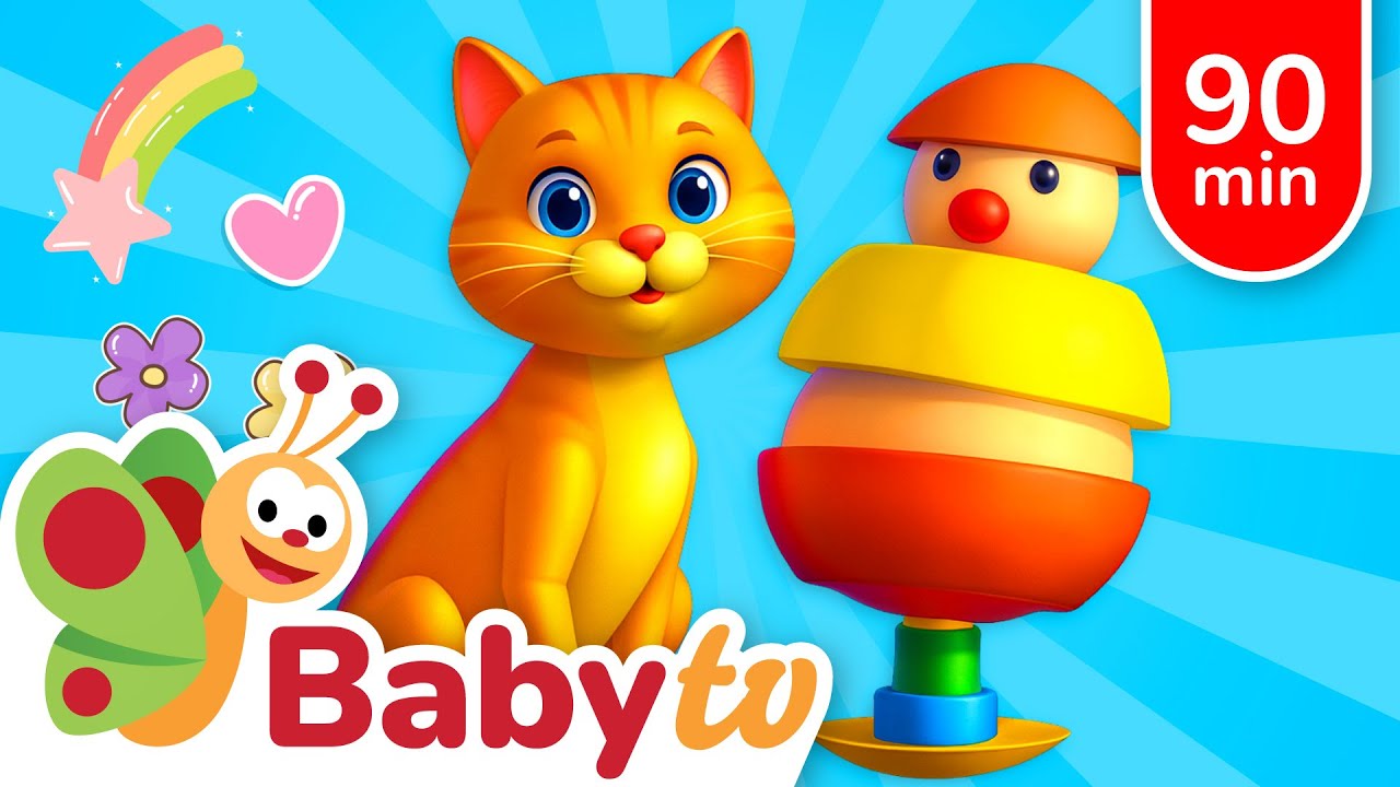 Zabawny Kot Goni Piłkę 🐱 | Najlepsze Chwile BabyTV dla Dzieci