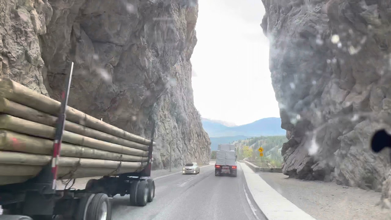 Ride with me in a semi to/thru Radium Hot Springs BC via 93 south bound