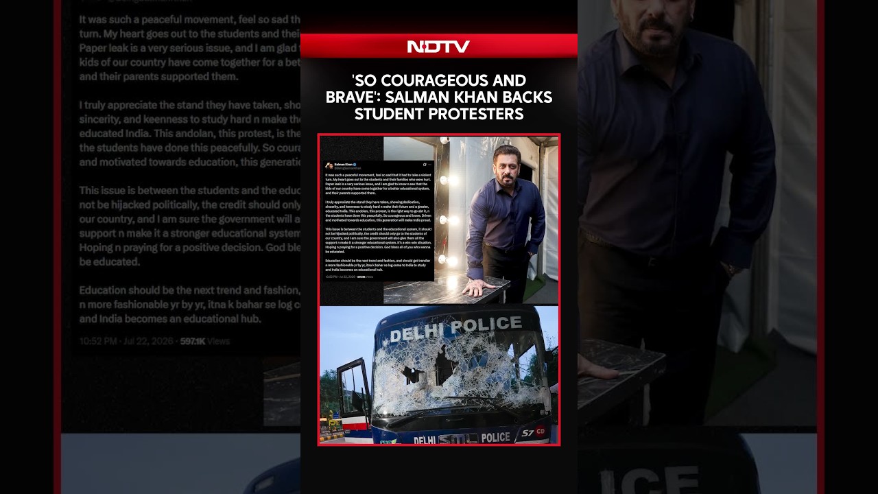 Salman Khan Backs Students, Warns Against 'Hijacking' Of Paper Leak Protest