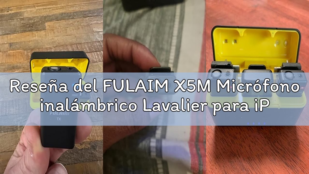 Reseña del FULAIM X5M Micrófono inalámbrico Lavalier para iPhone iPad Samsung (2TX+1RX+Caja de Carga