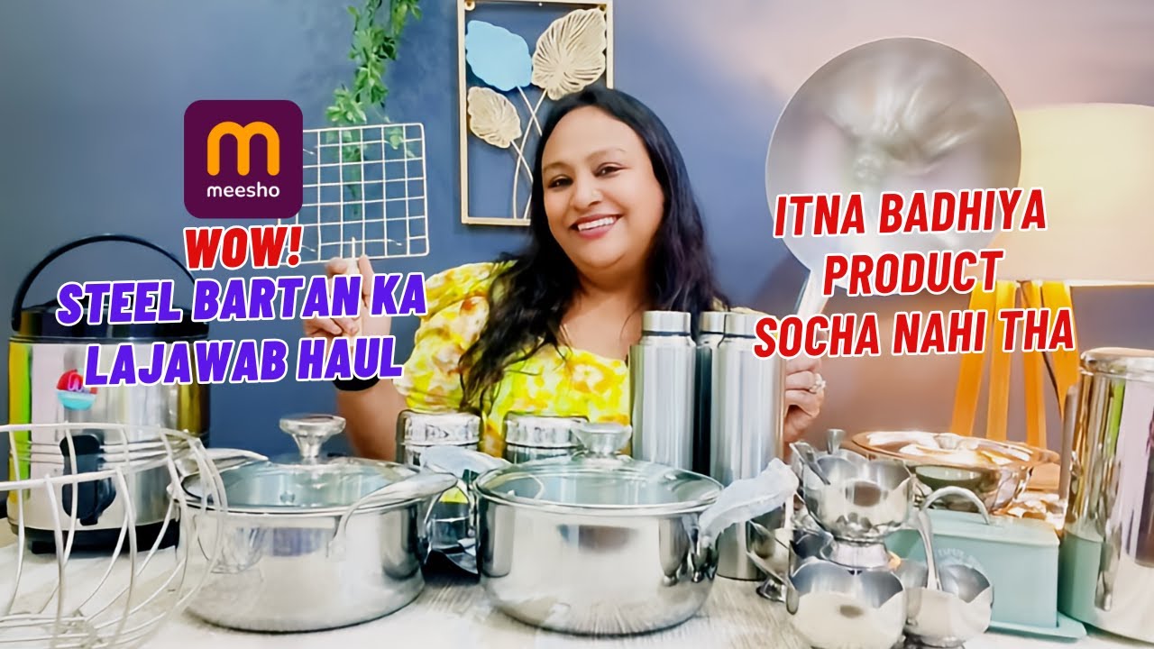 Meesho Stainless Steel Bartan Haul | Low Price Useful Steel Bartan Unboxing | Steel Bartan Review