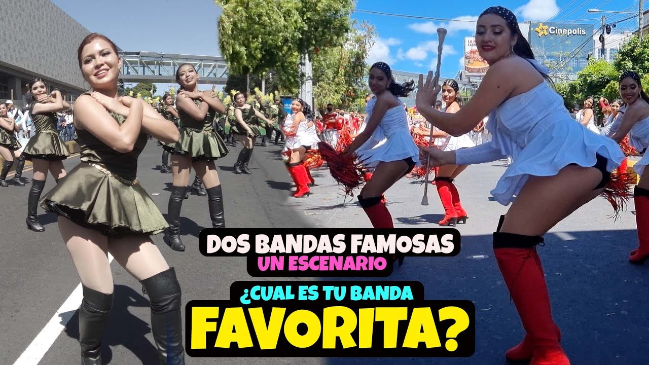 INFRAMEN E  ITI  Las dos mejores BANDAS DE PAZ SALVADOREÑAS  tocando juntas en el desfile del Correo