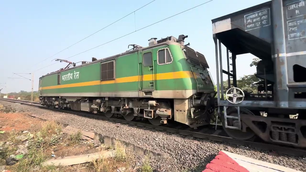 Wag9hc powered Goods Train in Pull Push Mechanism/ ExploringmycountryIndia/Indian Railways/Train ||