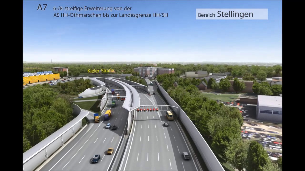 A 7: Erweiterung in Hamburg, Visualisierung