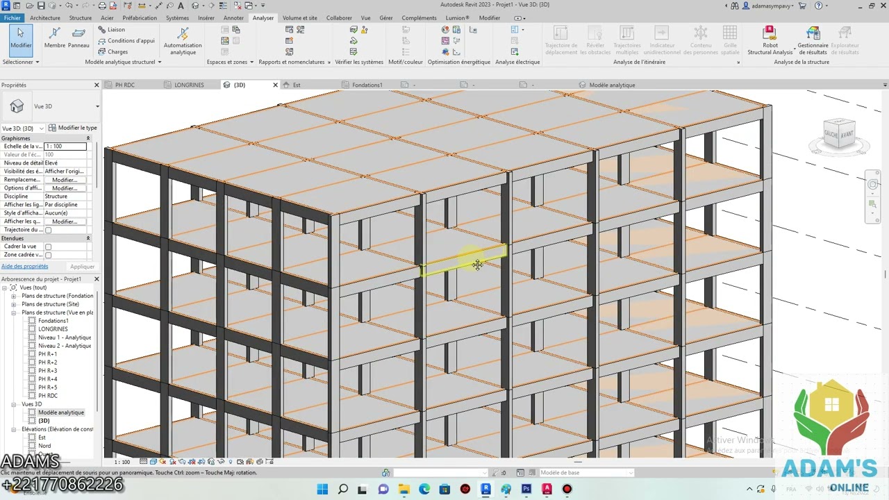 COMMENT GERER LE MODELE ANALYTIQUE DE REVIT 2023