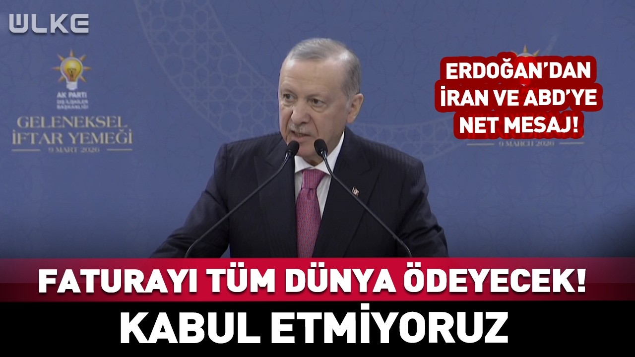 Erdoğan'dan ABD ve İran'a Net Mesaj! 