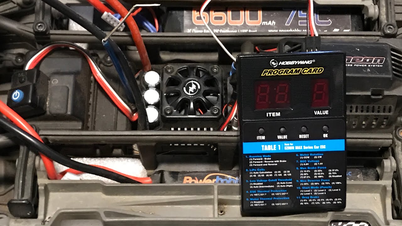 Как настроить регулятор скорости Hobbywing Max 6