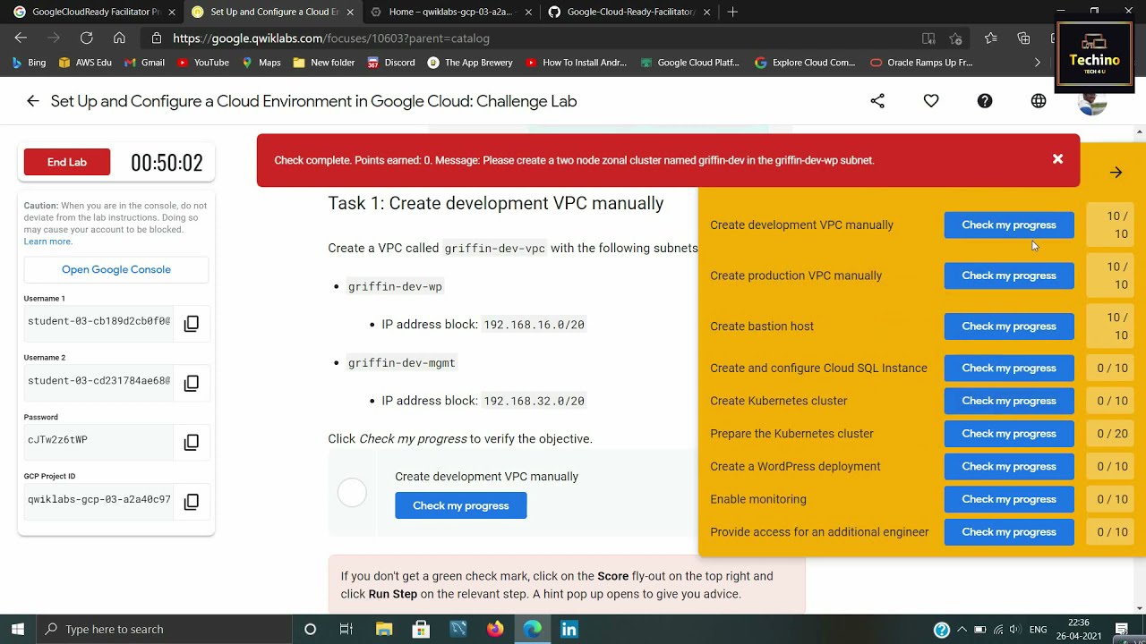 Set Up and Configure a Cloud Environment in Google Cloud: Challenge Lab