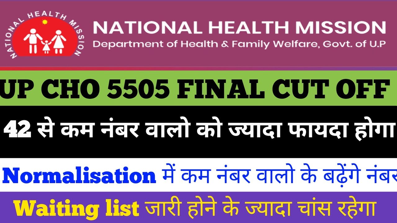 up cho cut off 2022 | up nhm cho cut off 2022 | Normalisation+ COVID experience वालों के लिए खुशखबरी