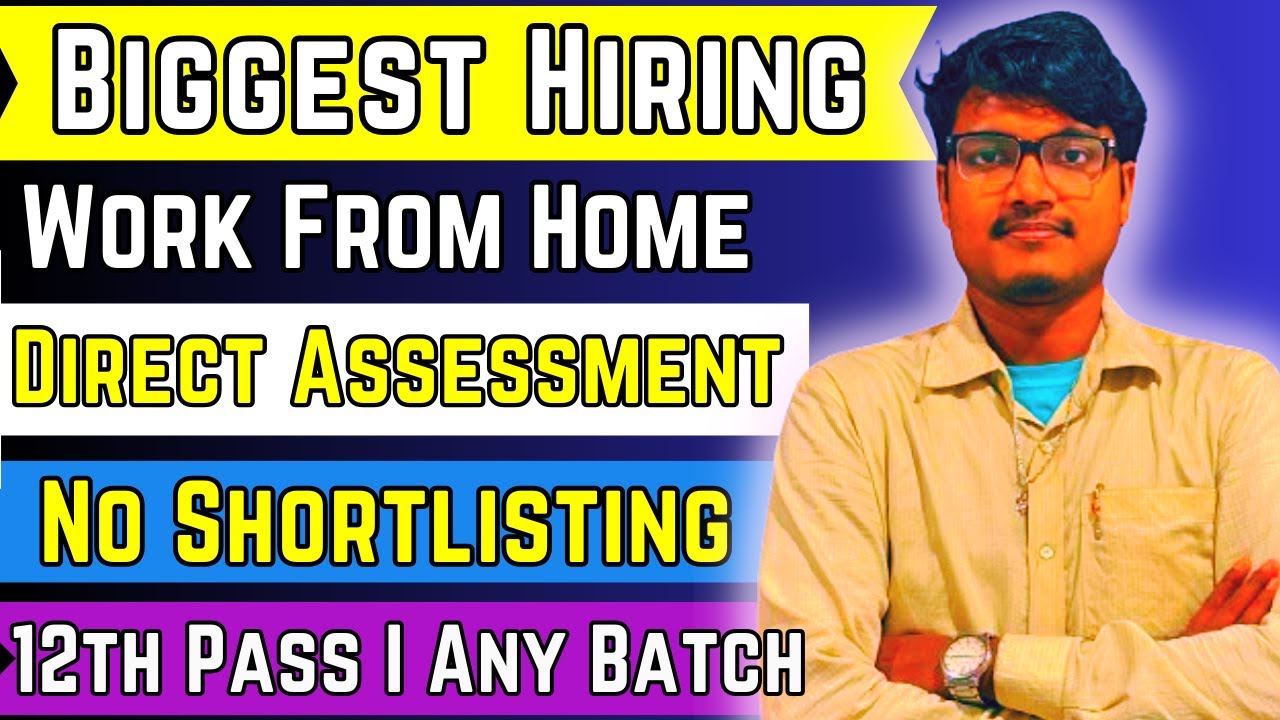 Biggest Direct Test Mass Hiring | Permanent Work From Home Jobs For 2026 | 2025-2020 Batch 12th Pass