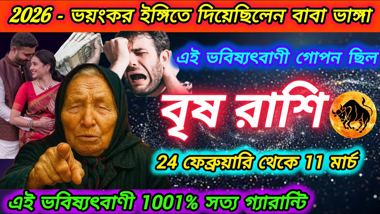 বৃষ রাশির - 2026 এর জন্য ঠিক যা বলেছিলেন বাবা ভাঙ্গা। Vrishabh Rashi 2026 | Taurus  2026