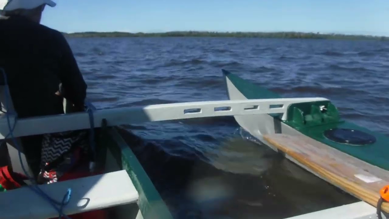 Michael Storer design Quick Canoe - Shoestring Test Sail # 3