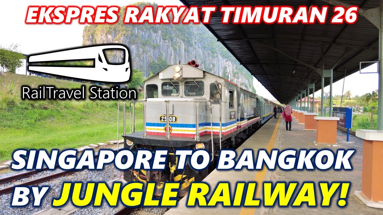 SINGAPORE TO BANGKOK BY JUNGLE RAILWAY! (Part 1) 🇲🇾🚆 Ekspres Rakyat Timuran 26up JB Sentral→Tumpat