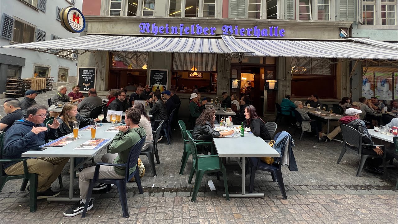 Rheinfelder Bierhalle - The Best Restaurant in Old Town Zurich l Switzerland 🇨🇭l 4K