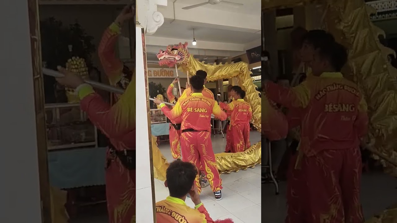 Xem múa lân đầu năm