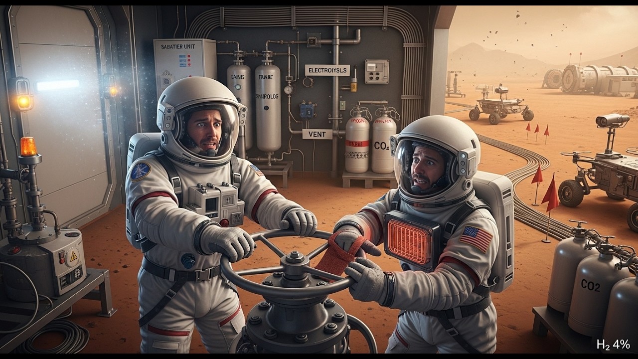 Survival on Mars: H₂ Near LEL, Manual Override EVA, 00:20 Countdown